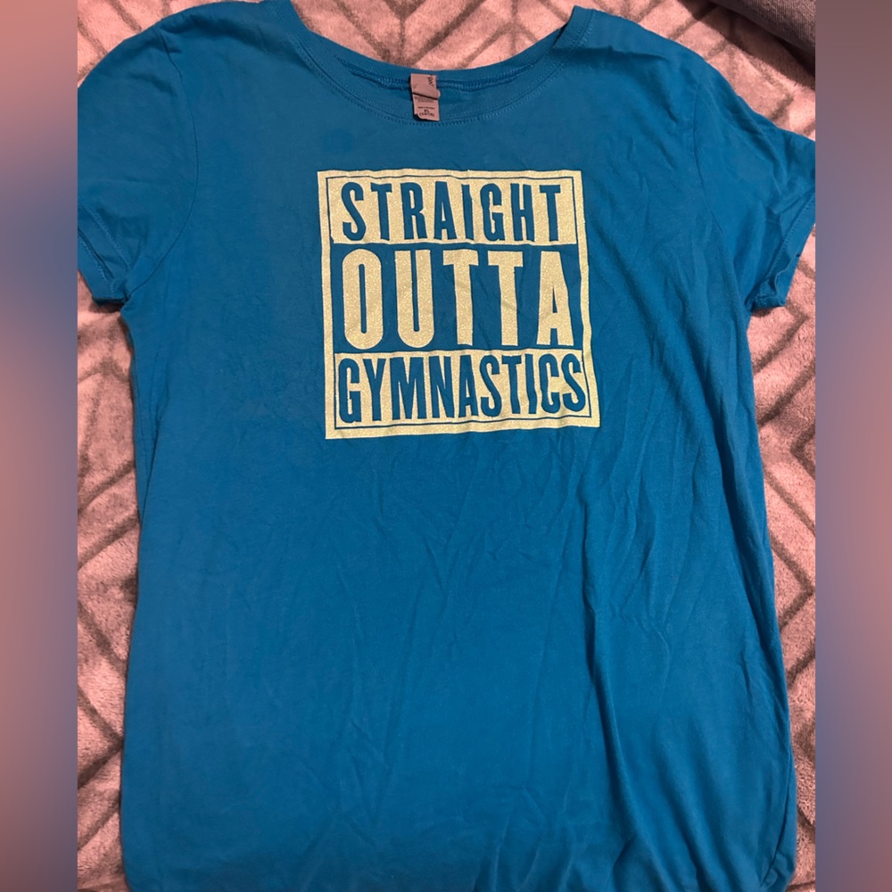 Next Level Apparel Blue Gymnastics Tee